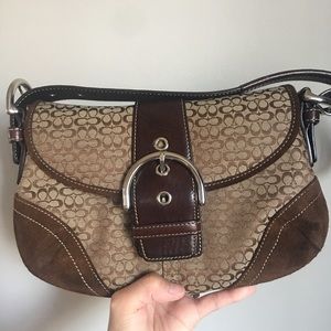 Coach Brown Suede 6818 , Jacquard & Leather